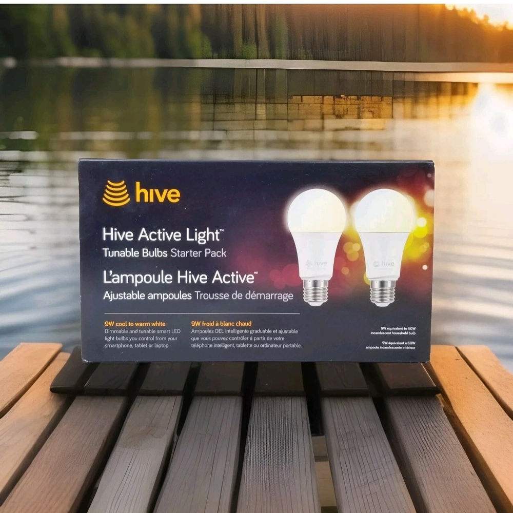Hive Active Light Tunable Bulbs Starter Kit Hive Hub & 2 Hive Active Light 9W
